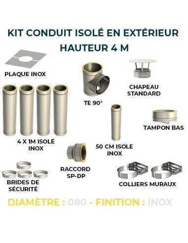 KIT CONDUIT ISOLE EN EXTERIEUR - 4 MÈTRES