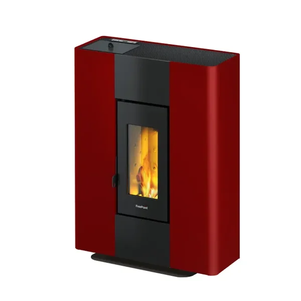 Poêle à granulés FREEPOINT Roxy stand bordeaux 7 kW