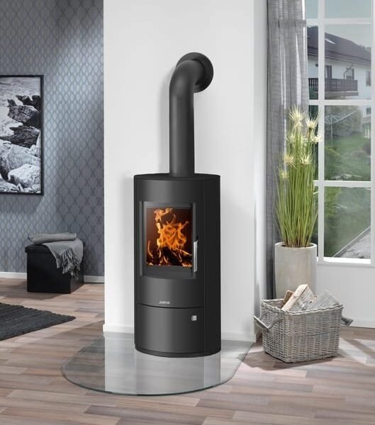 Poêle à bois JUSTUS Austin noir 5 kW