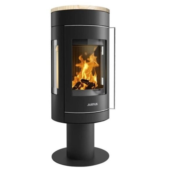 Poêle à bois JUSTUS Meva noir / beige 5.5 kW