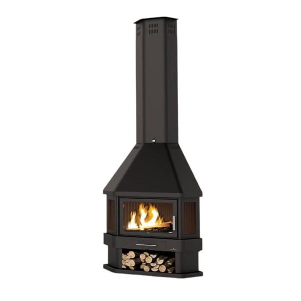 Cheminée à bois d'angle BRONPI Lorca R 14 kW