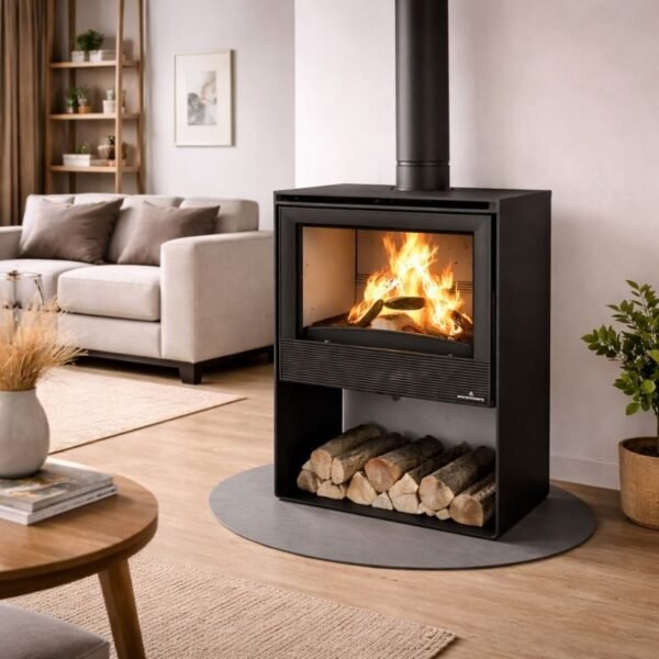 Poêle à bois 3 vitres raccordable BRONPI Loreto 10 kW